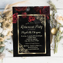 Search for red rose retirement party invitations Floral
