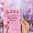 Search for sip and paint birthday invitations Watercolor