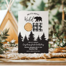 Search for black bear invitations Wild one