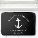 Search for nautical bath mats Welcome aboard