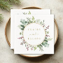 Search for christmas wedding napkins Red berries