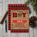 Search for red plaid thank you cards Flannel