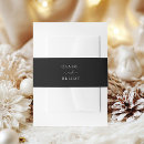 Search for black wedding invitation belly bands Modern
