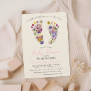 Search for baby footprint invitations Floral
