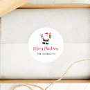 Search for merry christmas santa stickers Round