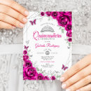 Search for fuchsia quinceanera invitations Floral