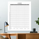 Search for yearly calendar posters Full year