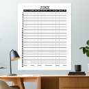 Search for black and white calendar posters Minimalist