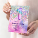 Search for bright 1st birthday invitations Watercolor