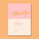 Search for girly 30th birthday invitations Calligraphy