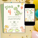 Search for dinosaur fourth birthday invitations Dino party