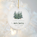 Search for winter christmas tree decorations First christmas married