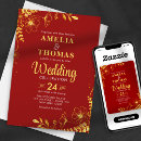 Search for crimson wedding invitations Gold