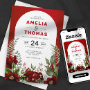 Search for crimson wedding invitations Watercolor