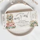 Search for ticket bridal shower invitations Watercolor flowers