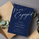 Search for navy engagement party invitations We are engaged