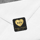 Search for date wedding stickers Black and gold