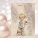 Search for vintage little girl christmas cards Retro