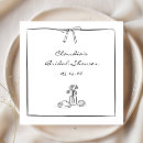 Search for bridal tea napkins Hand drawn