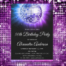 Search for pink purple silver birthday invitations Black