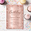Search for rose 50th birthday invitations Glitter