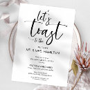 Search for lets toast invitations Black and white