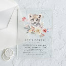 Search for cute leopard birthday invitations Kids birthday party