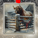 Search for bull christmas tree decorations Farm animals