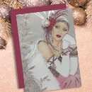 Search for art deco christmas postcards Lady
