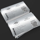 Search for metallic silver business cards Modern minimalist
