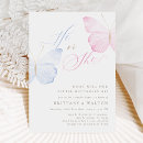 Search for butterfly gender reveal invitations Pink and blue
