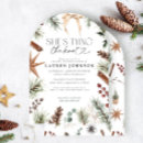 Search for pine cone bridal shower invitations Winter