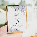 Search for purple table cards Watercolor flowers