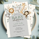 Search for monkey baby boy shower invitations Wild tropical greenery leaves
