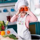 Search for purple and black aprons For kids