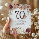Search for autumn 70th birthday invitations Floral