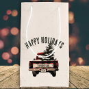 Search for christmas truck gift bags Vintage red truck