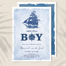 Search for beach baby boy shower invitations Navy
