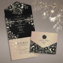 Search for black lace wedding invitations Floral