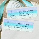 Search for tropical christmas return address labels Coastal