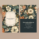 Search for watercolor flowers business cards Rustic