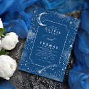 Search for midnight blue and silver invitations Crescent moon