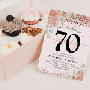 Search for pink 70th birthday invitations Seventy