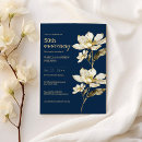 Search for blue gold 50th wedding anniversary invitations Married 50 years