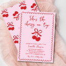 Search for red baby girl shower invitations Hand drawn