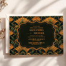 Search for black green gold wedding invitations Classic