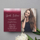 Search for burgundy sweet 16 invitations Modern