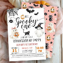 Search for spooky one 1st birthday invitations Ghost