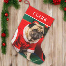 Search for red and green christmas stockings Dog lover