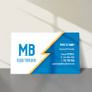 Search for electrical business cards Blue